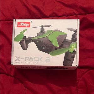 X-Pack 2 Green and Black Mini Foldable Drone
